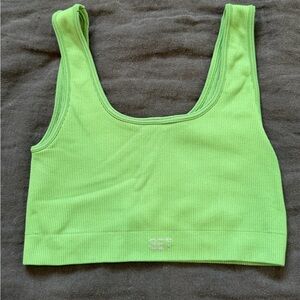 SET Active Green Ribbed Sports Bra